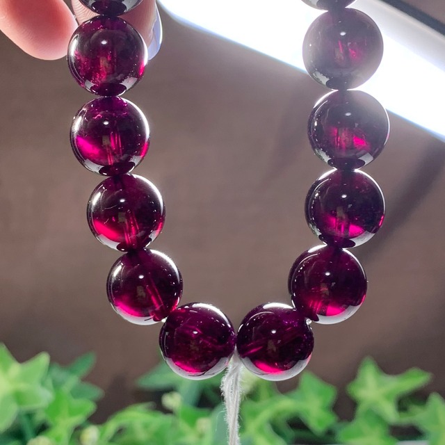 希少！ハイクオリティ♪大玉ロードライトガーネット ブレスレット