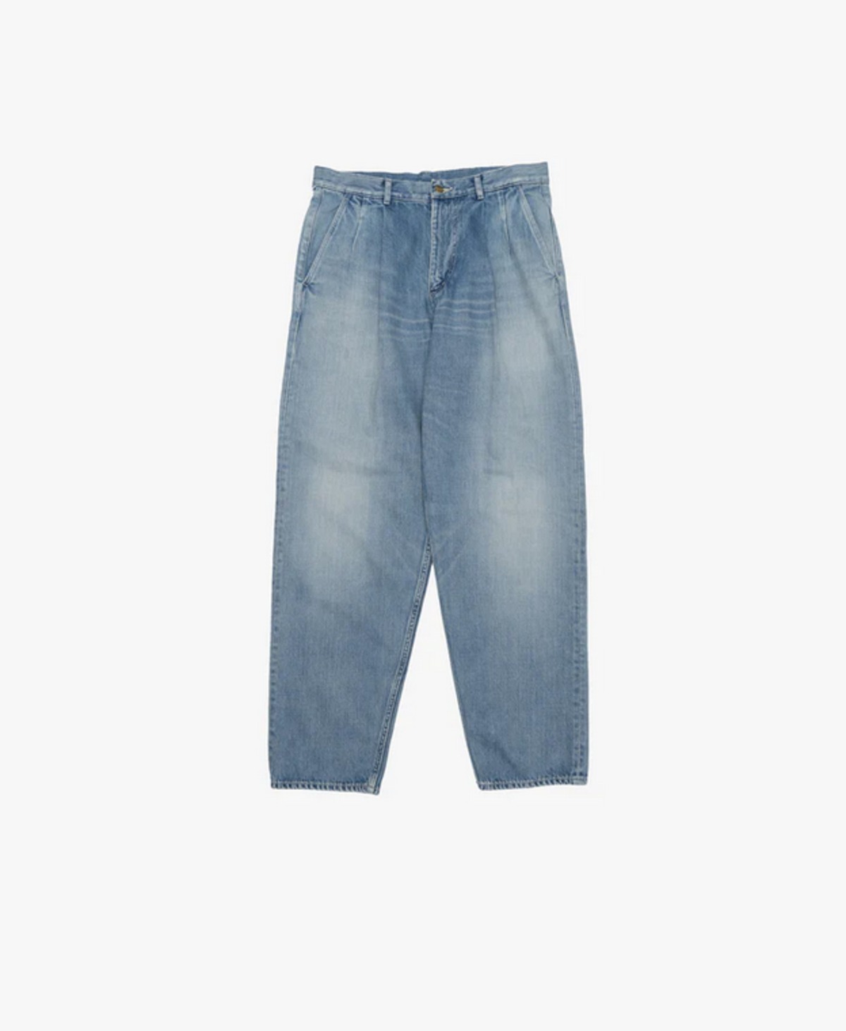 Graphpaper Selvage Denim Two Tuck Tapered Pants -LIGHT FADE- GU261 