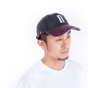 Two Tone Ball Cap / Black × burgundy