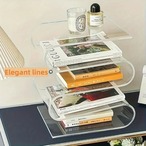 ラック サイドテーブル 本棚 S字型 インテリア おしゃれ シンプル リビング 寝室 アクリル 収納ラック