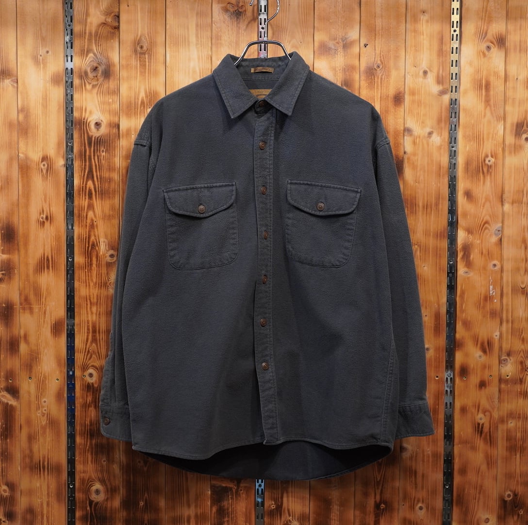 stjohn'sbay 黒 ブラック chamois cloth シャモアクロスシャツ L/セントジョンズベイ