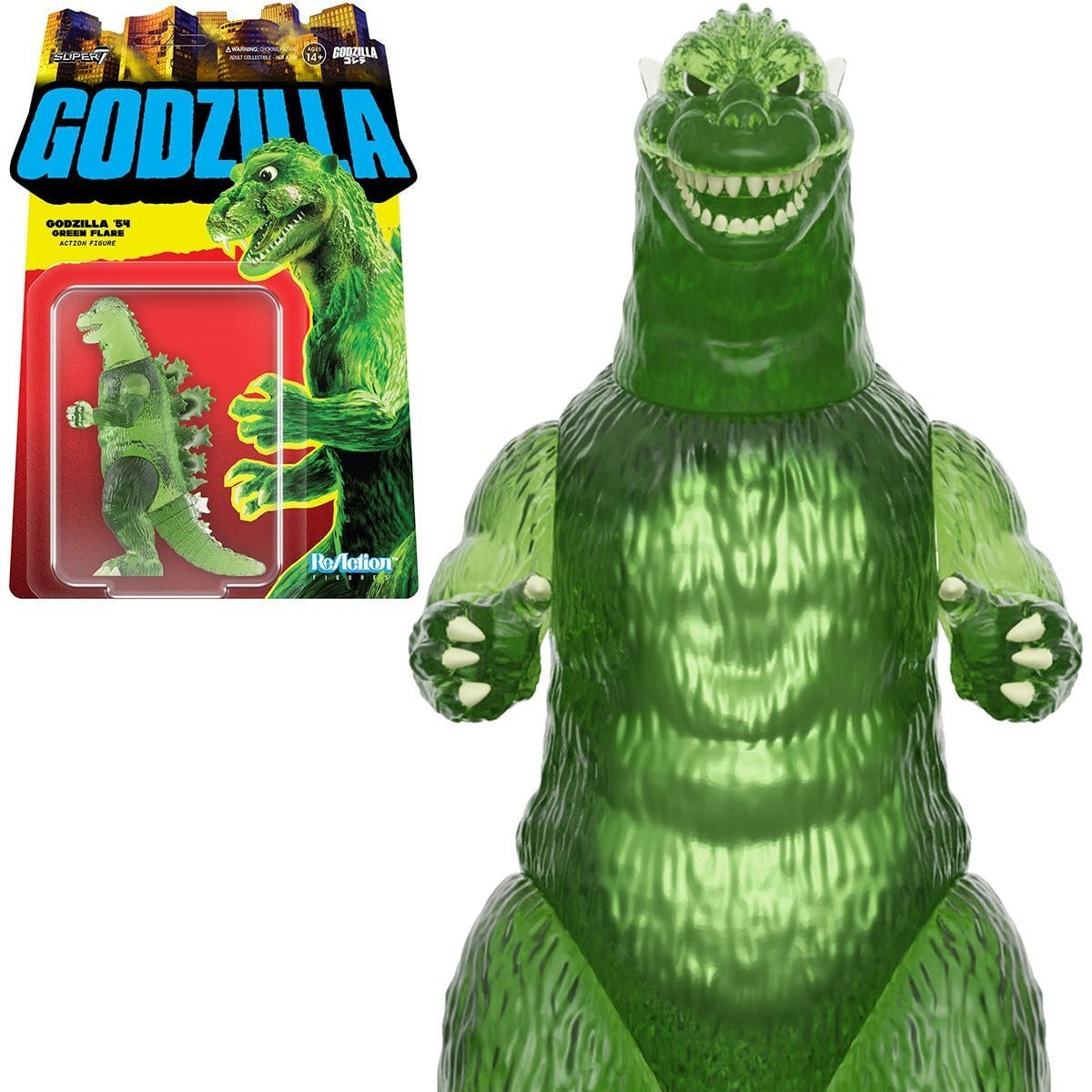 スーパー7 リ・アクション 東宝ゴジラ怪獣 ゴジラ（セミクリアグリーン