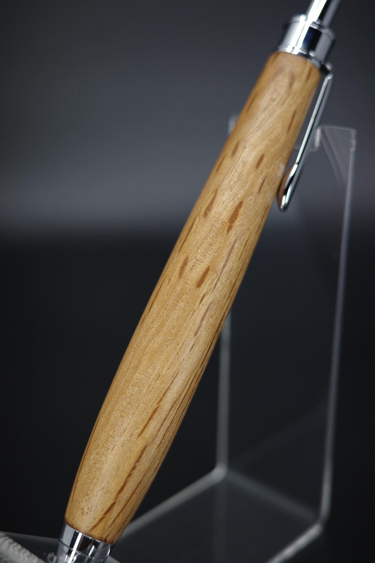 ①Bハンドメイド木軸シャーペンバーズアイシーオーク