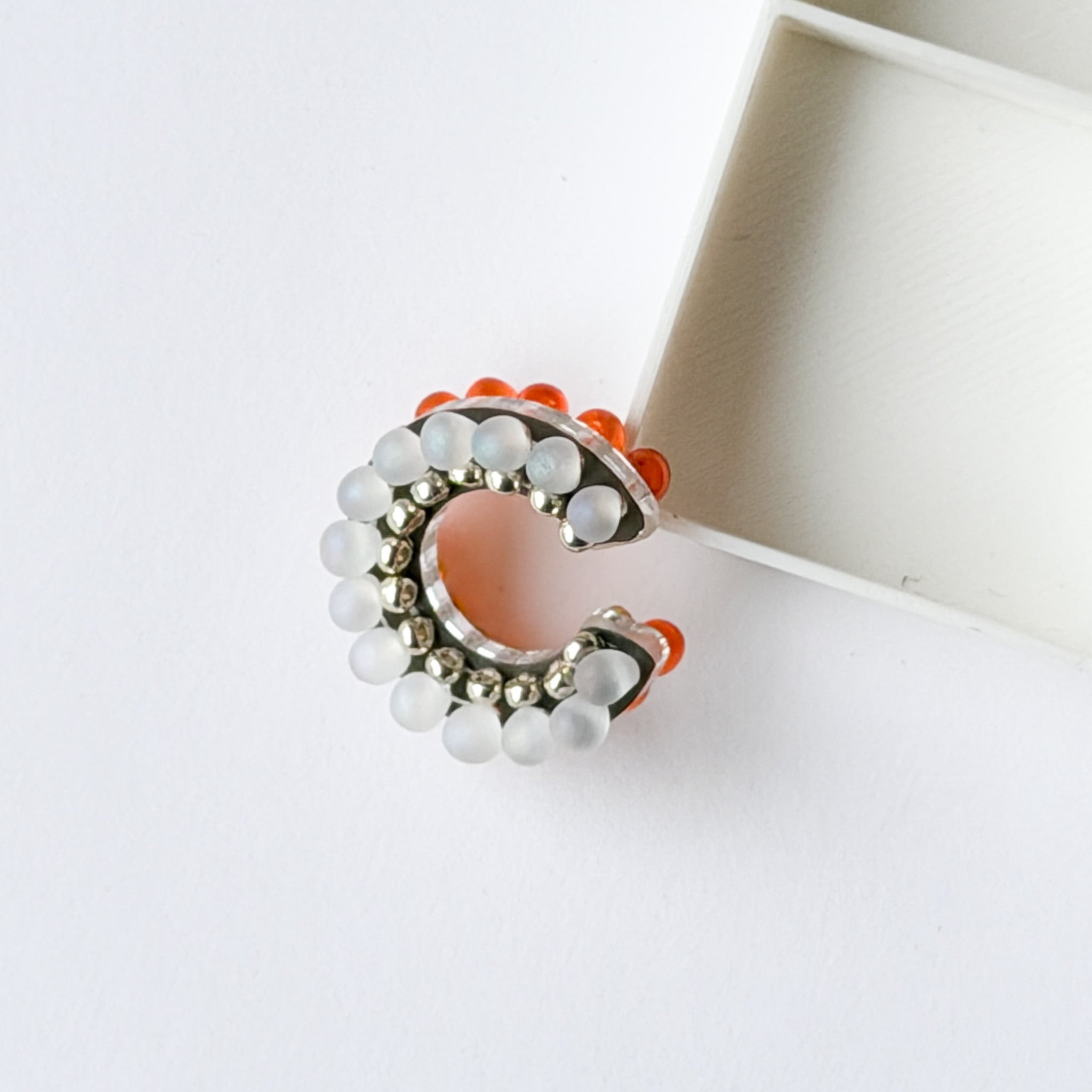 puzzle ring ear cuff 'bicolor' [02]