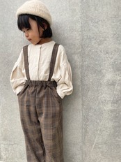 【original】check suspender pants
