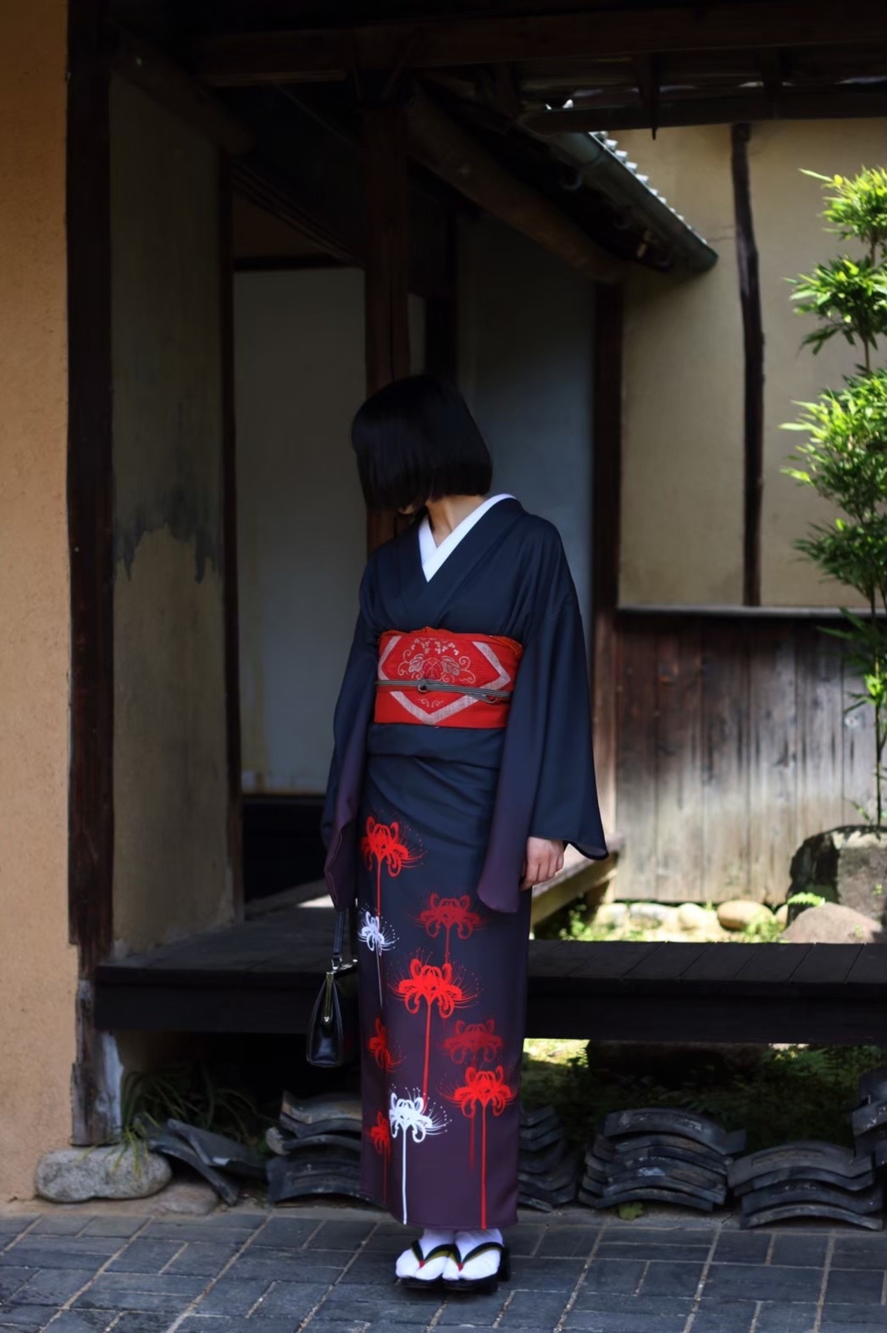 [3/21〜10/31期間限定販売］]彼岸花浴衣赤(受注販売)