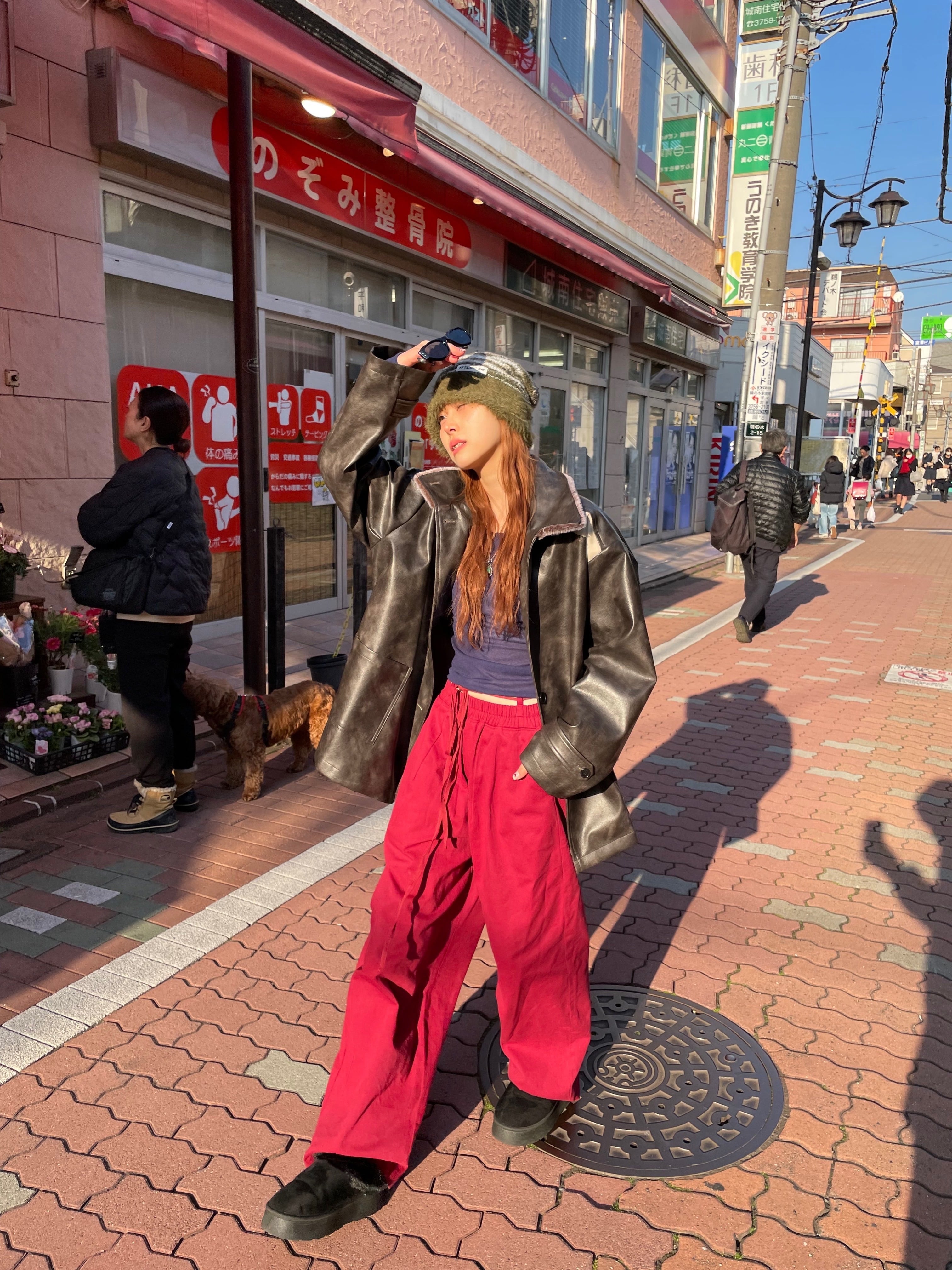 VINTAGE-LIKE LEATHER JACKET HK-018 | HIICODE.