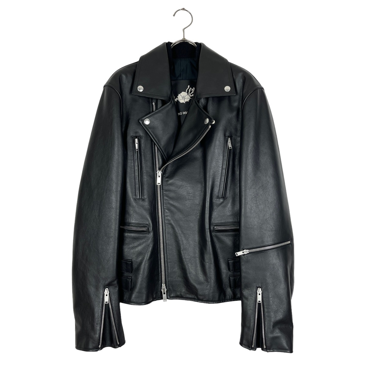 JIL SANDER(ジルサンダー) Santa Maria Novella leather JKT (black  