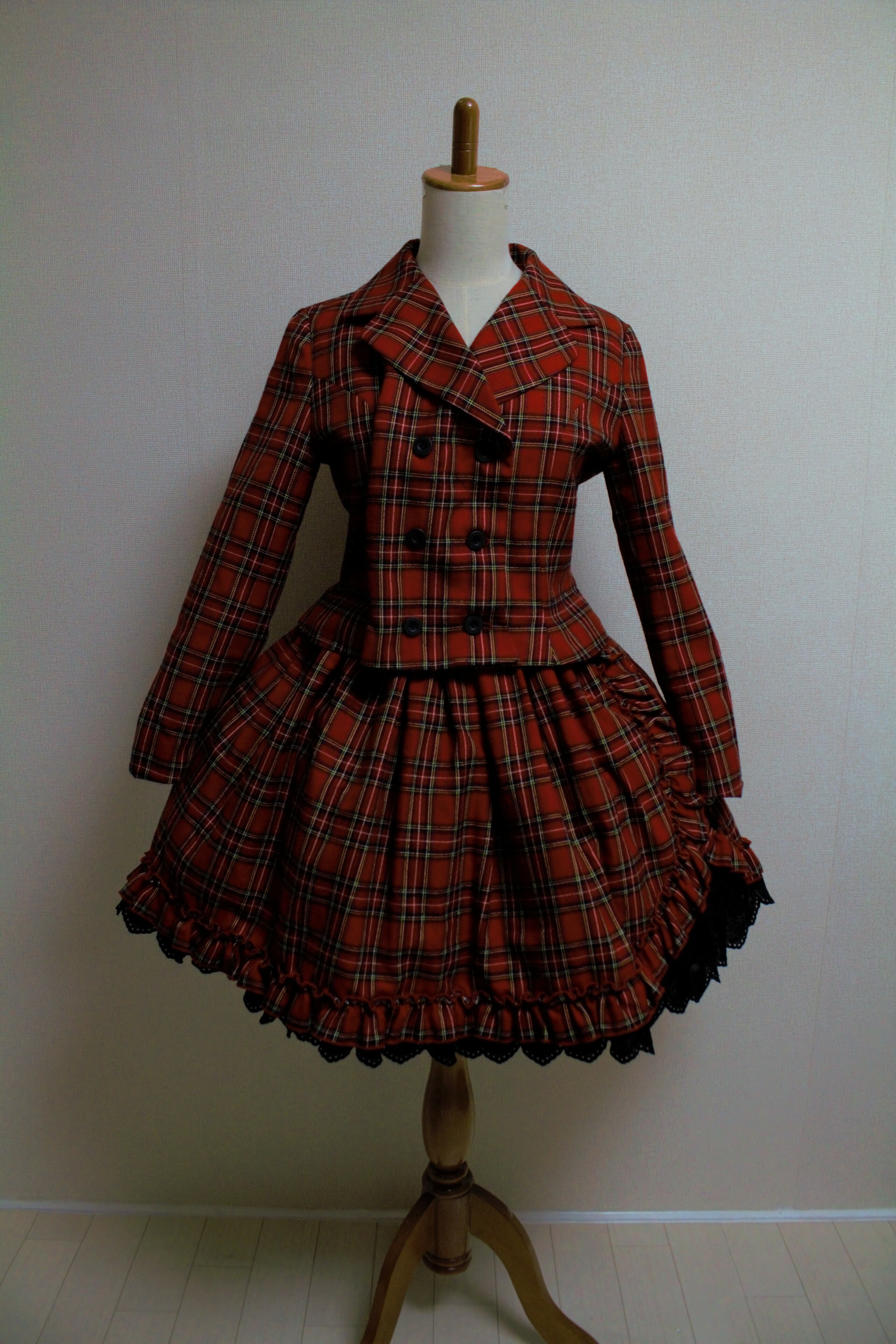 metamorphose タータンチェックジャケット&スカート