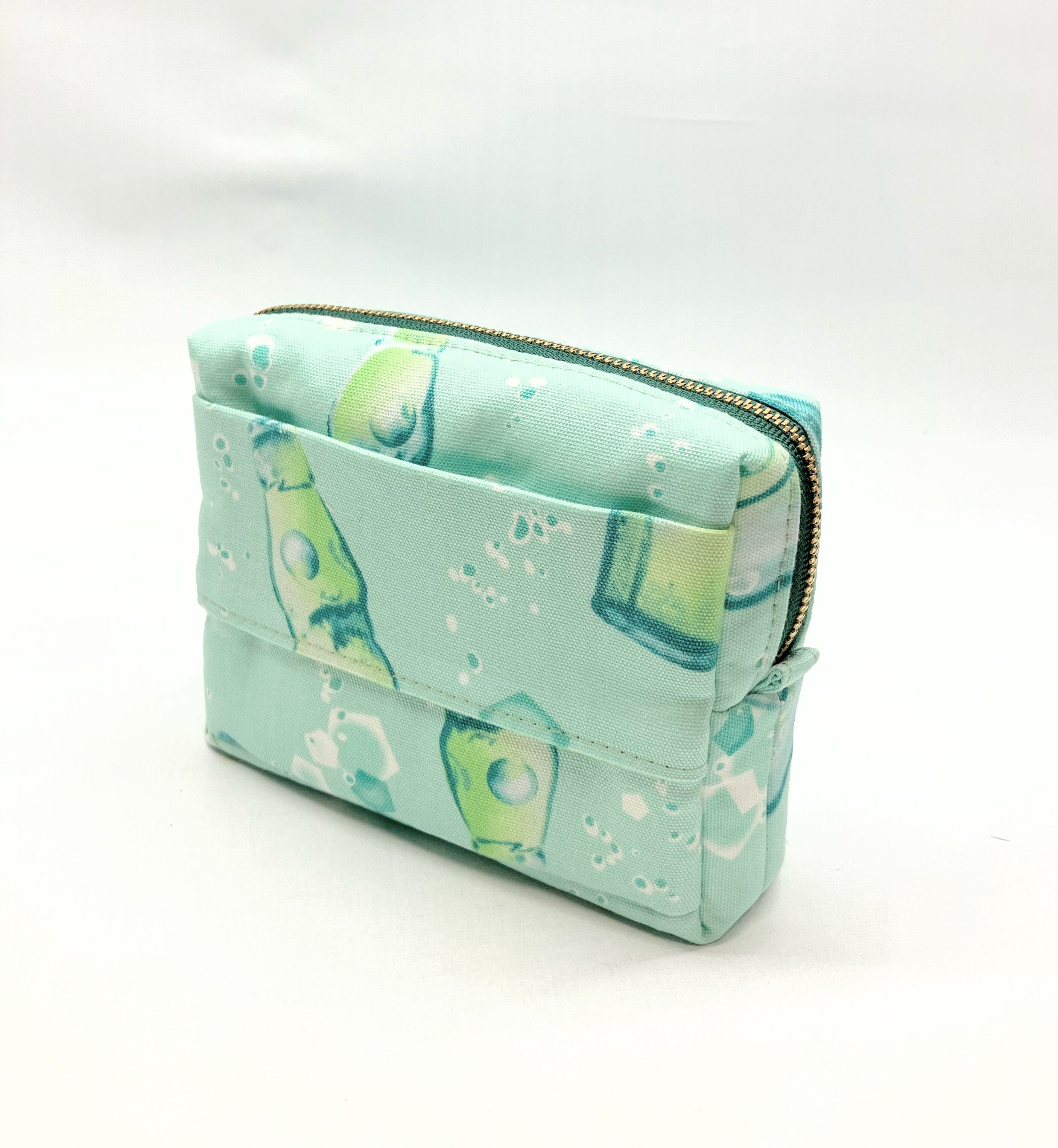 ポケットティッシュケース付き スクエアポーチ ラムネ ソーダ