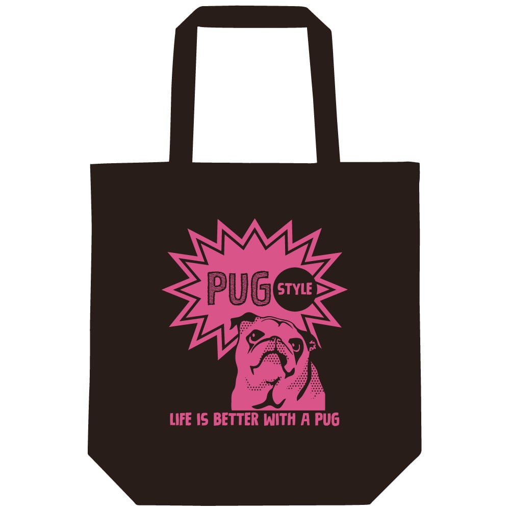 アメコミ風トートバッグ　ピンク