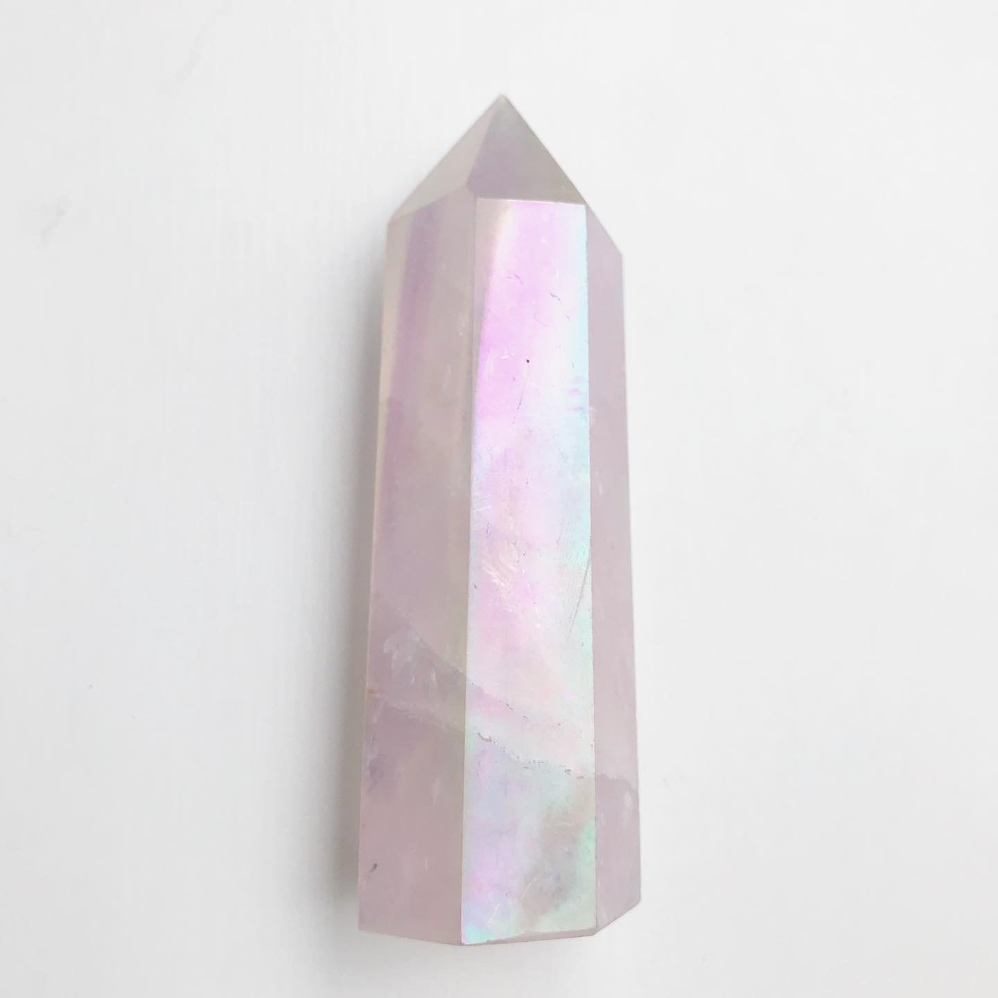 Aura Rose Quartz Point 3