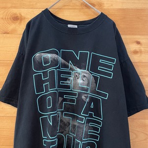 【GILDAN】クリスブラウン ラップTシャツ Chris Brown 2015 ツアーt バックプリントビッグロゴ サインプリント Lサイズ hiphop US古着 アメリカ古着