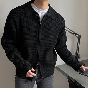 ラペルジップアップニット　MT0080315