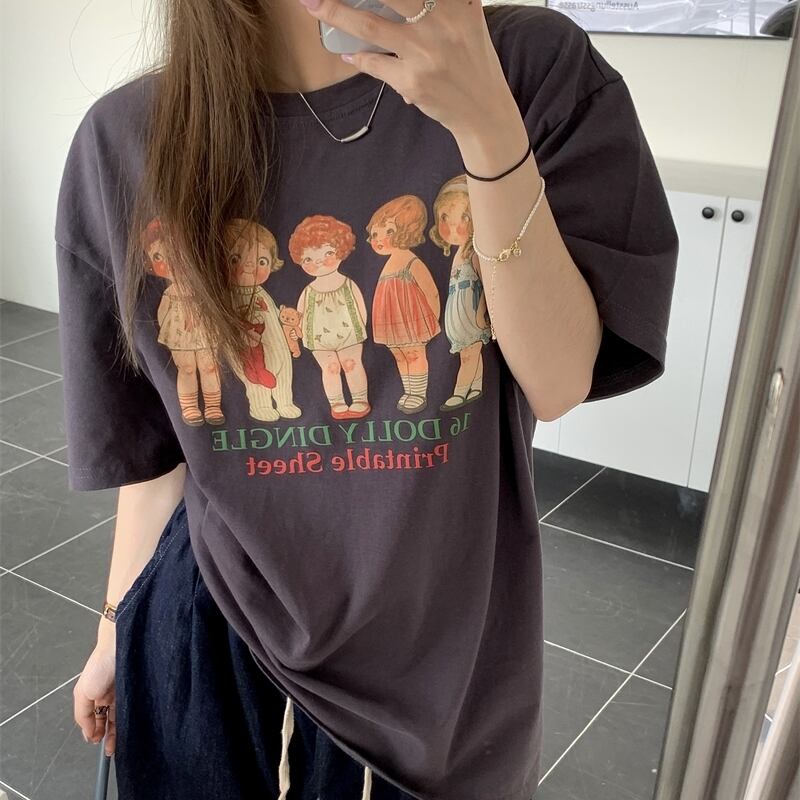 メンズ アメリカンレトロストリートの半袖tシャツ Nrtlq M シャツ