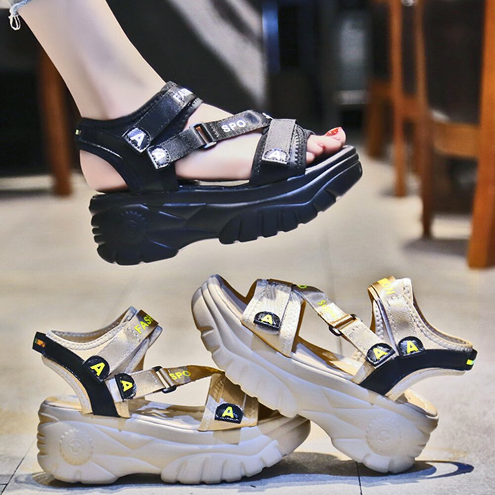 ベルクロ スポーツ サンダル レディース 春夏 厚底 おしゃれ カジュアル ストリート系 大人 かわいい きれいめ シューズ 大人可愛い 大人女子