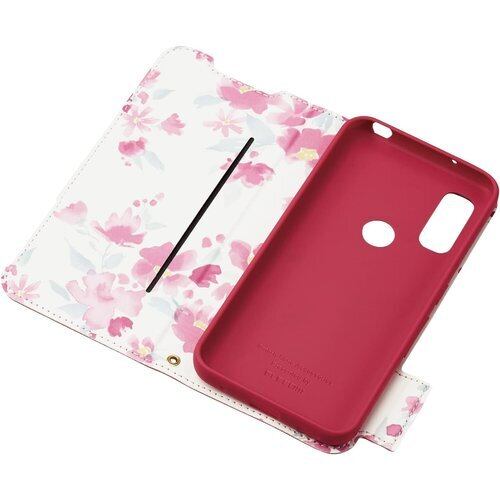 エレコム arrows We F-51B / FCG01 ケース カバー 手帳型 薄型 スリム 軽量 レザー 革 UltraSlim Flowers ケース内側に、愛らしいフラワープリント ピンク PM-F221PLFUJPND 1646