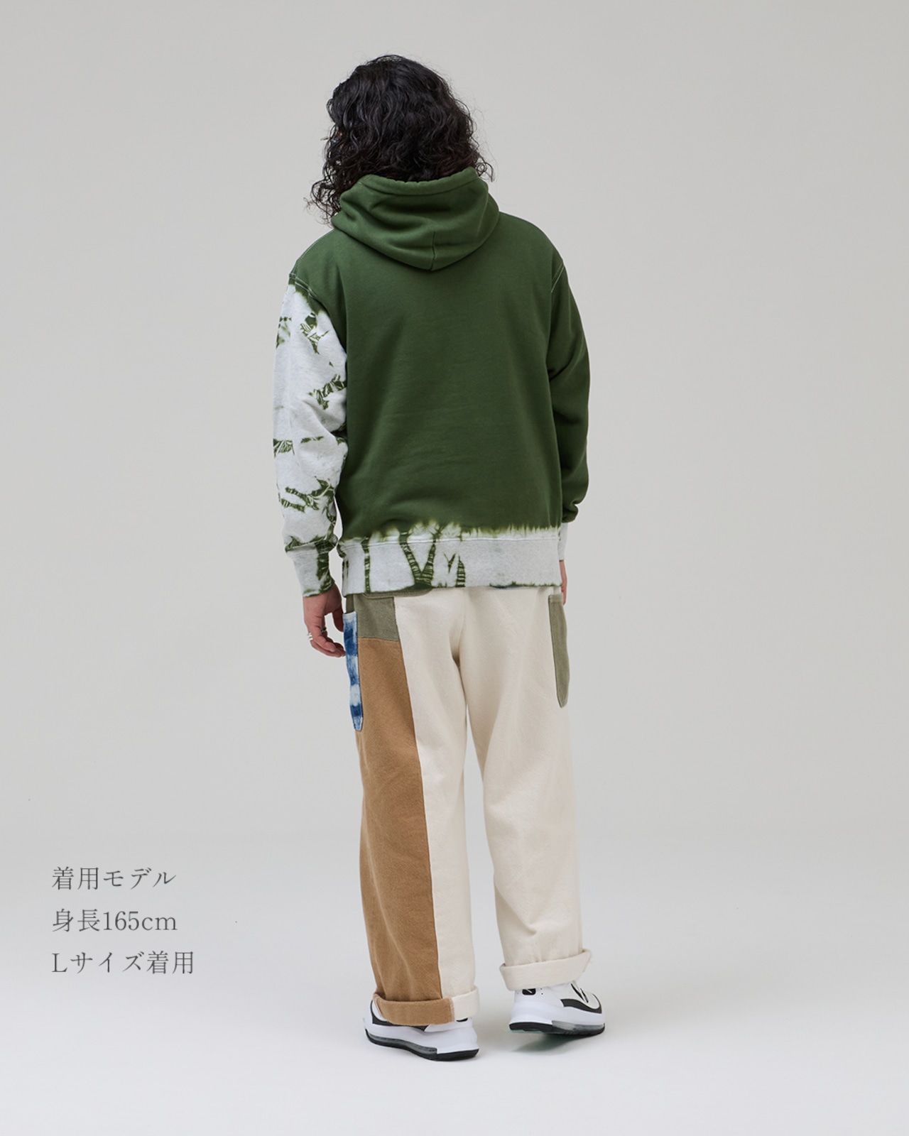 【数量限定販売】タイダイプルオーバーパーカー オリーブ