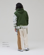 【数量限定販売】タイダイプルオーバーパーカー オリーブ