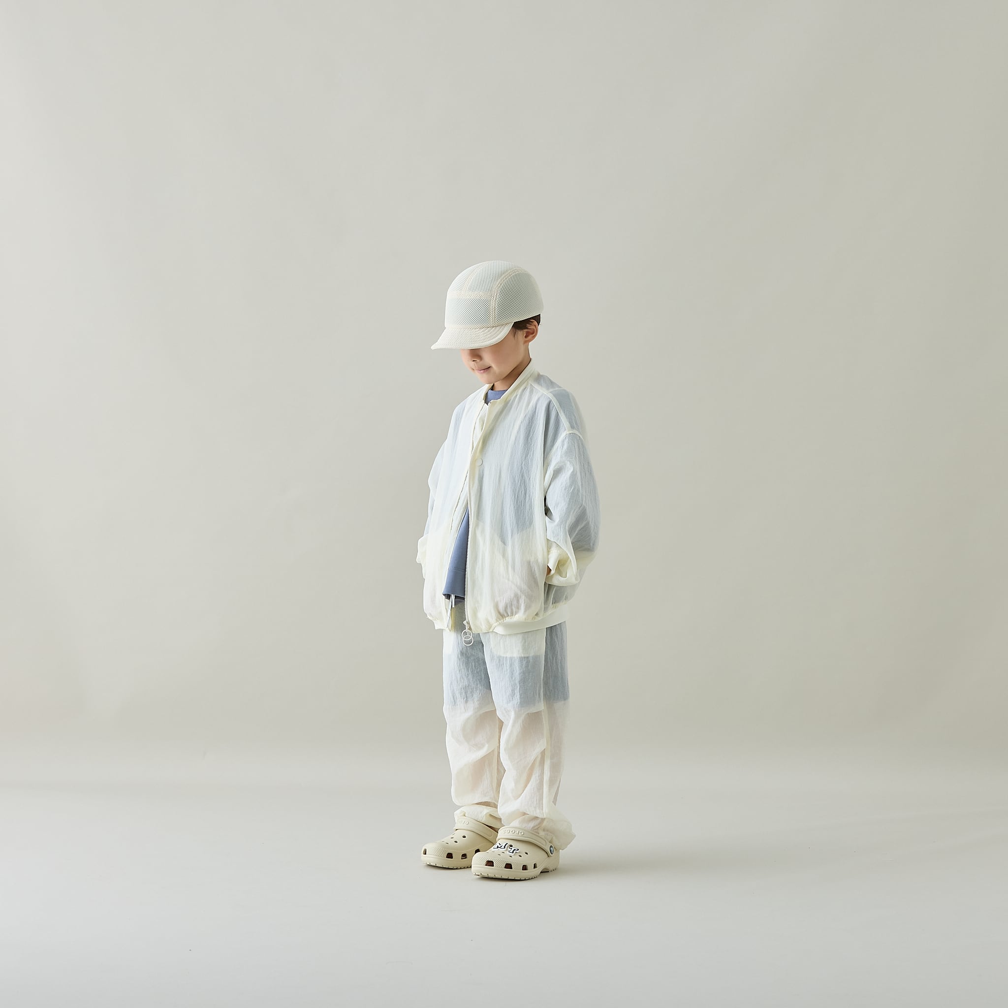 【clore＋】Airy Soft-Sheer Blouson ホワイト CLORE＋ クロレ Airy Soft-Sheer Blouson - メルカリ