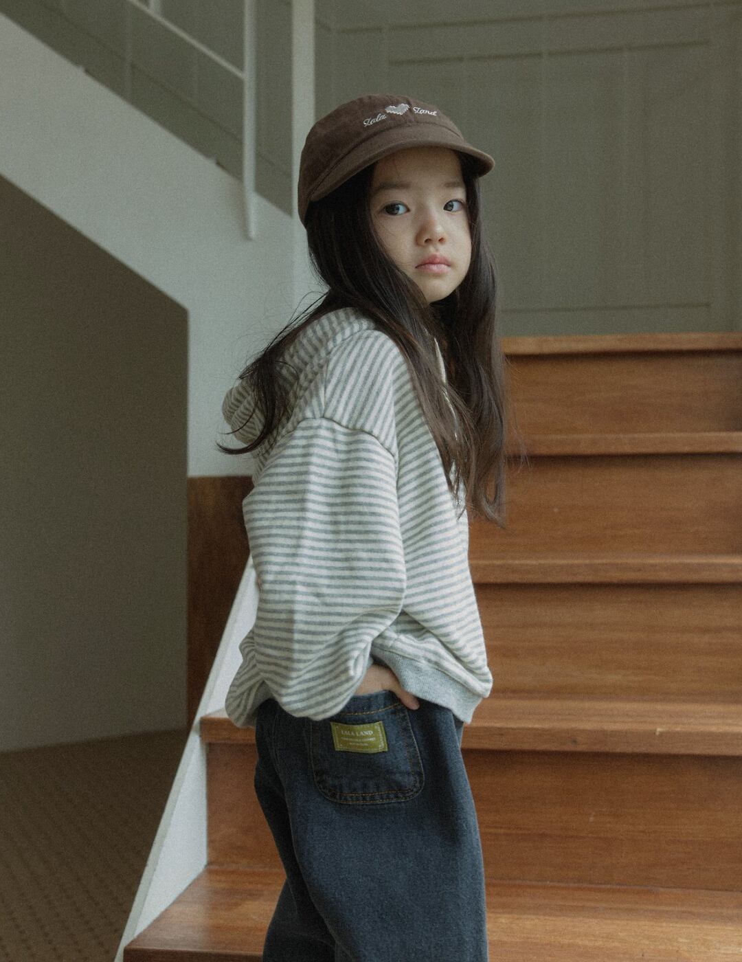 送料無料【予約】/ kids ワイドカーブドデニムパンツ /lalaland
