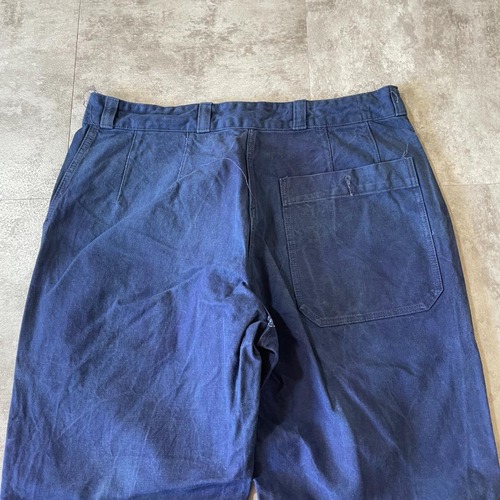 50-60s フランス軍 フレンチワーク コットン ブルー パンツ W31 詳細写真9