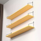 壁掛け収納ラック 穴あけ不要 壁掛け キッチン リビングルーム オフィス 子供部屋 一人暮らし 棚 木製ボード ホワイト 木目 おしゃれ