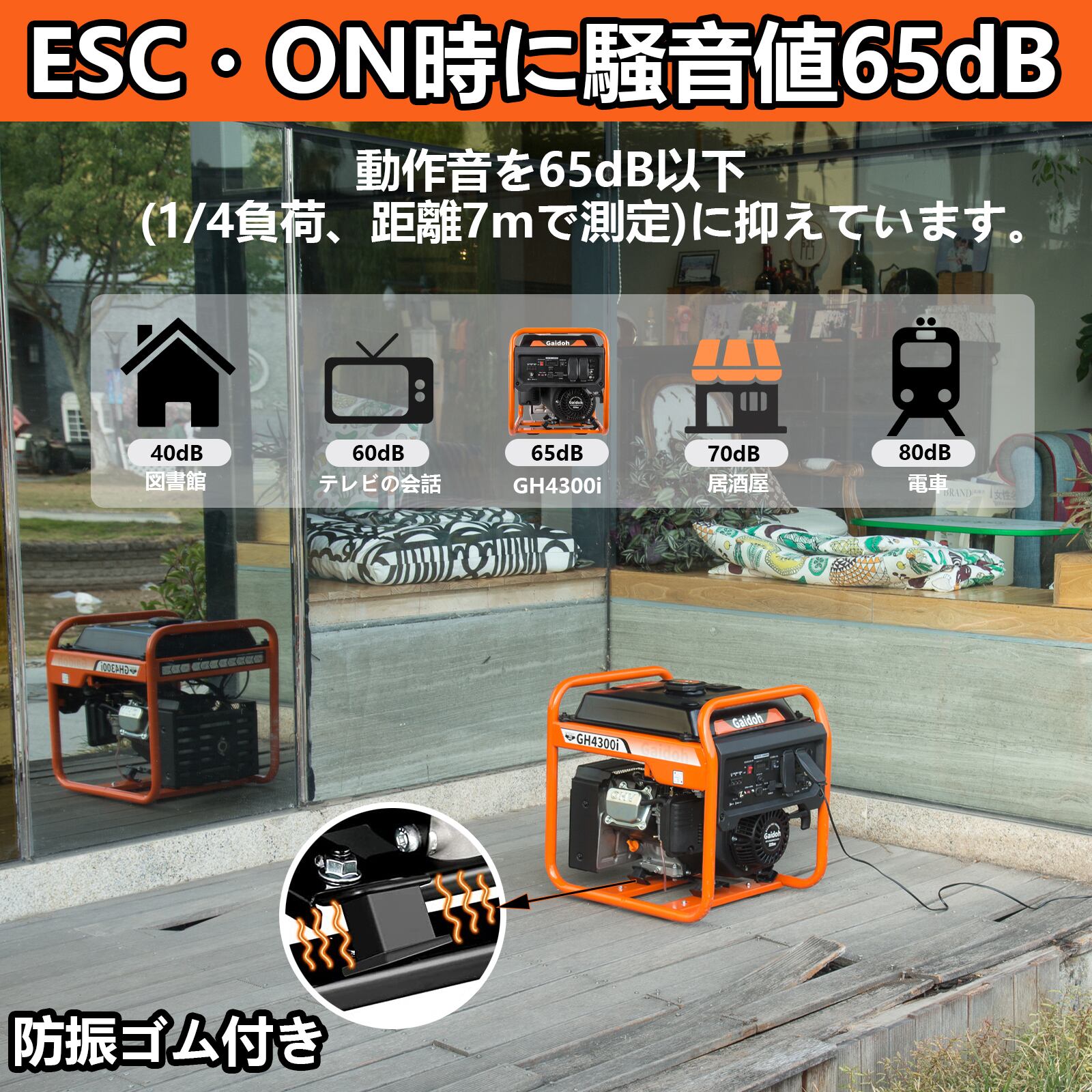 人気100%新品 インバーター発電機 定格出力3.8kVA オープン型 ガソリン