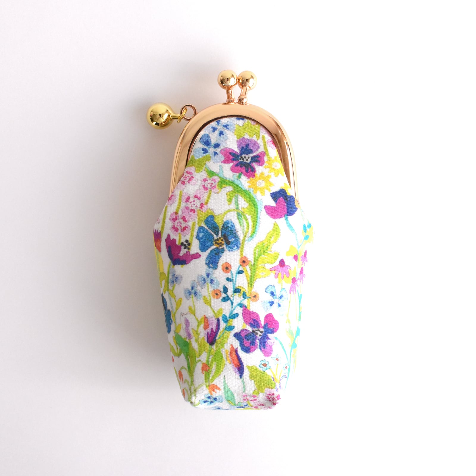 リバティ ハンドメイド 8.5cm丸形がま口ポーチ83