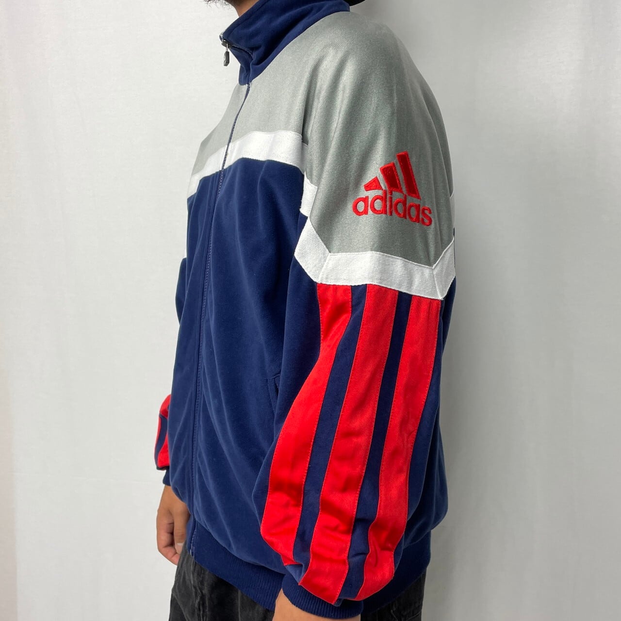 90年代 adidas アディダス ベロア 切り替え ジャージ トラック