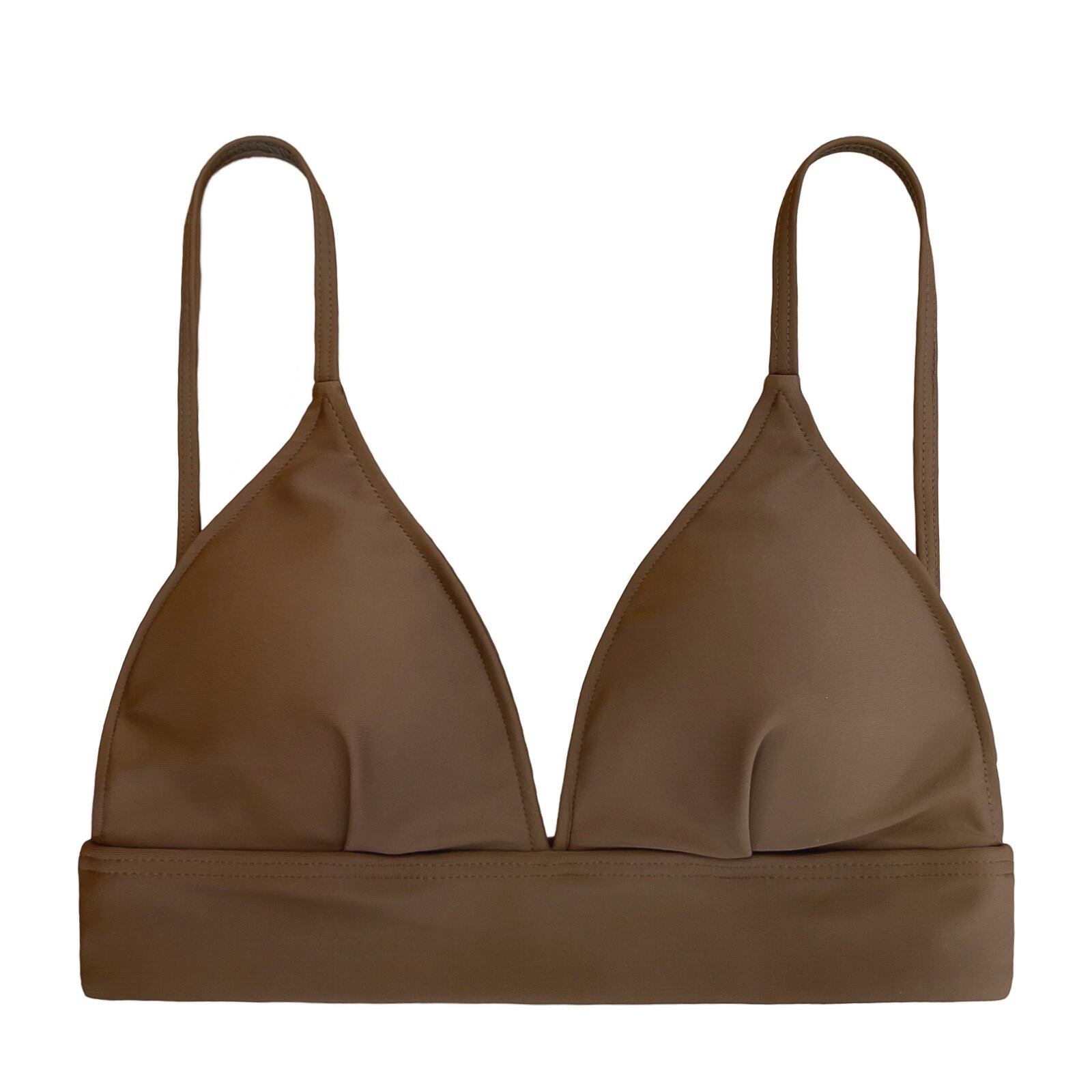 brown triangle bikini tops