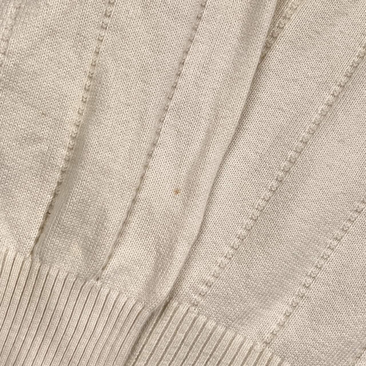 90s J.PRESS ジェイプレス ロゴ 襟付 コットン ニット セーター M /ホワイト系 メンズ ヴィンテージ