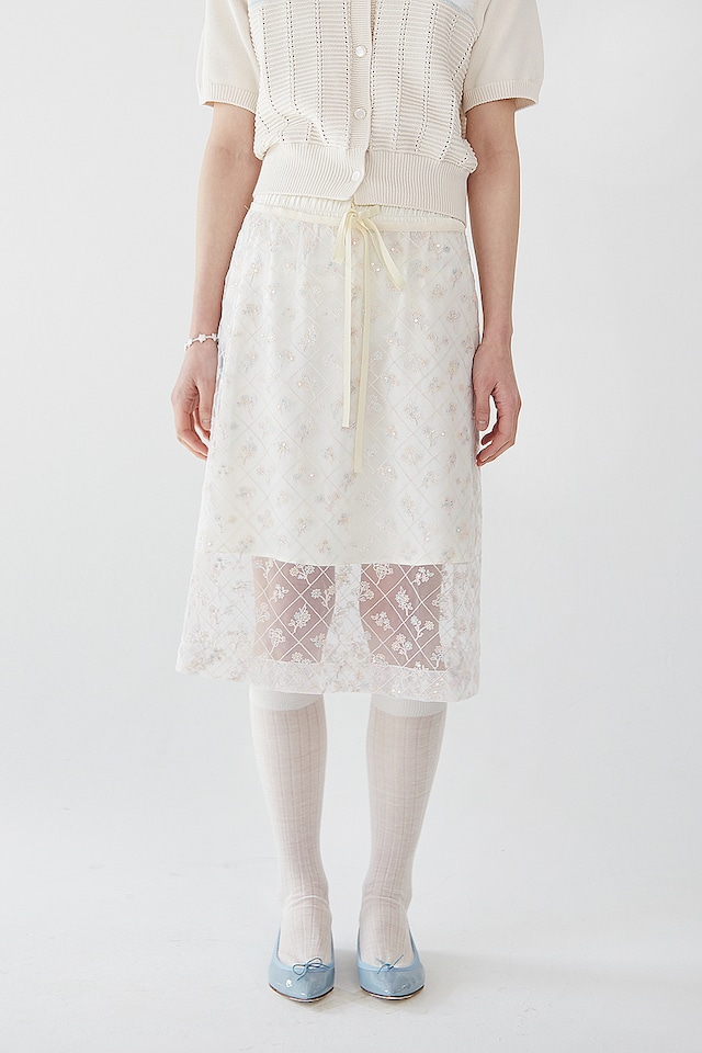 [JOLIE LAIDE] Greta layerd skirt (2 ways) 正規品 韓国ブランド 韓国通販 韓国代行 韓国ファッション jolielaide Vintage Lover Club 日本 店舗