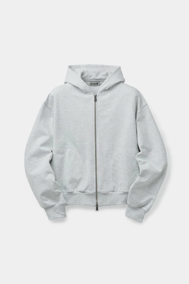 [COOR] Damage Point Natural Hoodie Zip-Up (Melange Gray) 正規品 韓国ブランド 韓国通販 韓国代行 韓国ファッション クール クーア クアー COOR 日本 店舗
