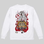 白虎達磨 L/S T-Shirt(White)