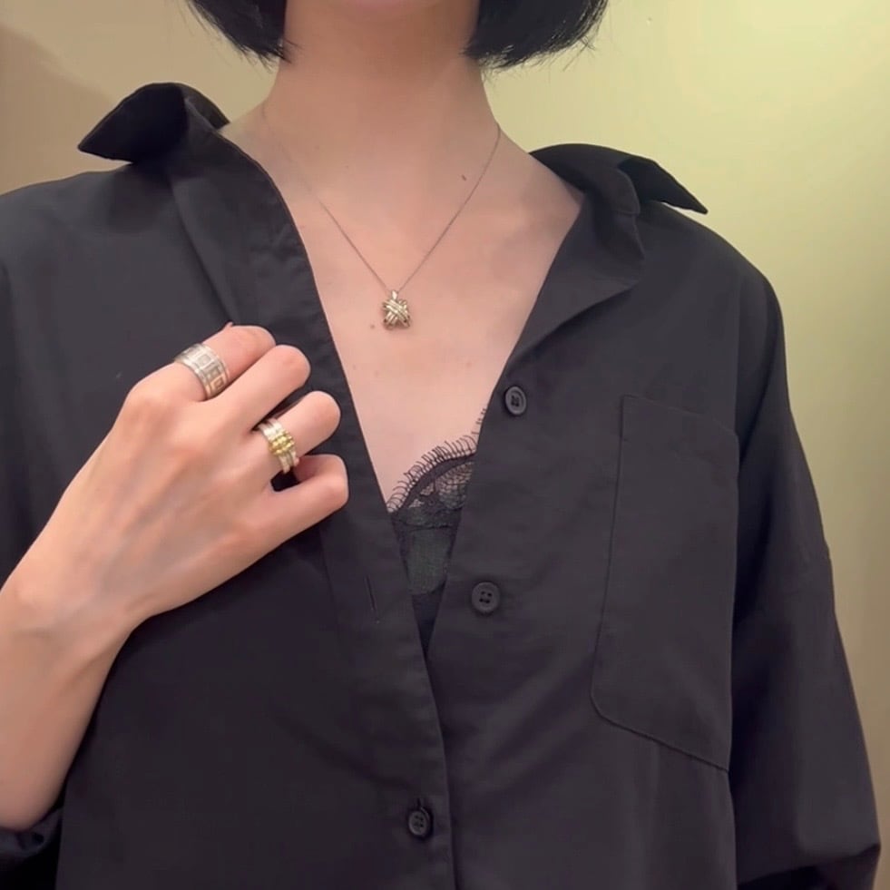 TIFFANY&CO】【11.5号】2487希少サイズ18K金 グルーブド ウィズ リング