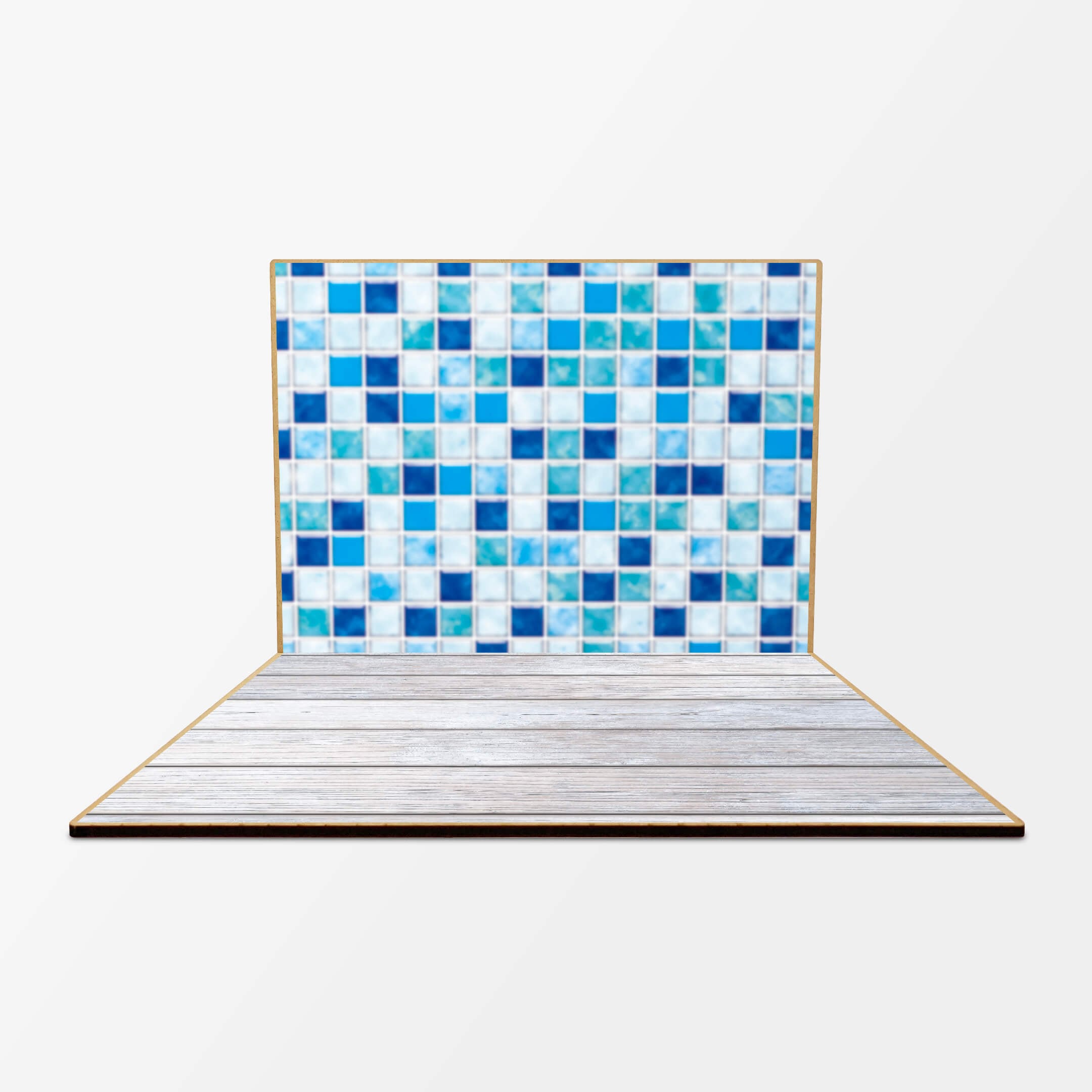 鮮やかなサファイアブルーのレトロ柄タイルカフェテーブル Amazon.co