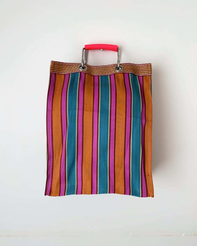 リサイクル プラスチック ストライプ バッグ｜Recycled Plastic Stripe Bag