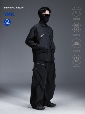 SENTNLTECH 立体裁断ワイドレッグカーゴパンツ