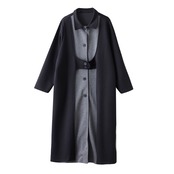 バイカラー ロングコート 60053