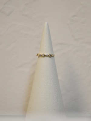 Row Stone Ring / GOLD