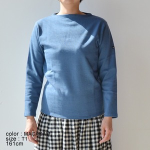 セントジェームス SAINT JAMES 無地ボートネックシャツ(OUESSANT)MACADAM T1【レターパックプラス可】