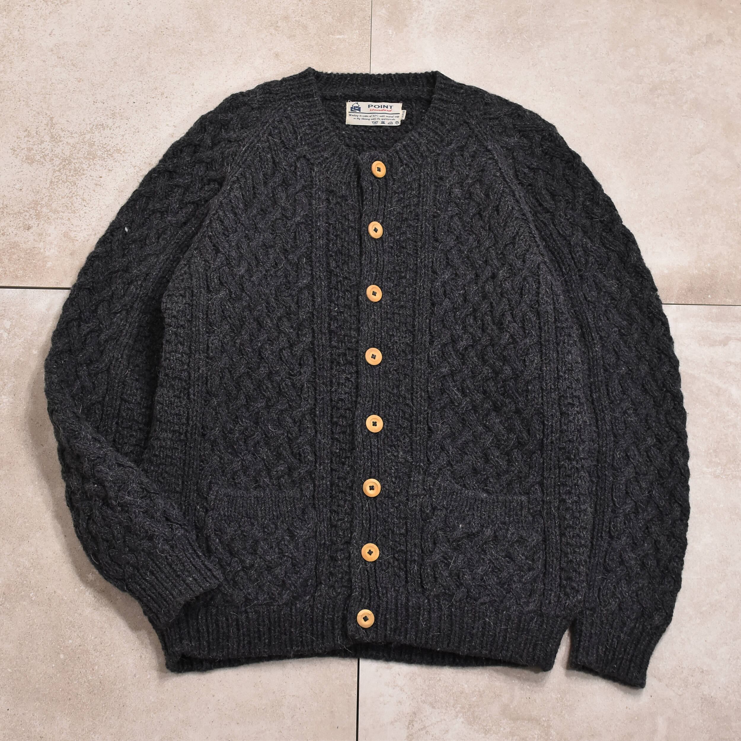 90s～ Fisherman knit cardigan | 古着屋 grin days memory 【公式