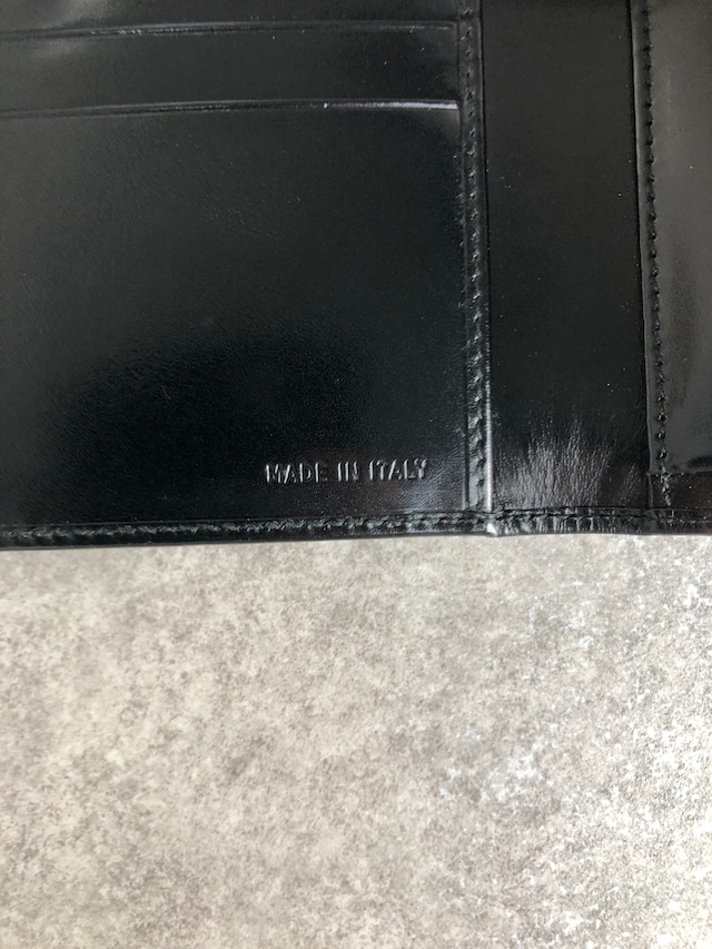 PRADA プラダ 財布 ブラック ロゴ レザー 二つ折り財布 vintage ヴィンテージ オールド j6jr5n