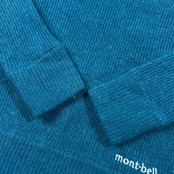 モンベル mont-bell ミッテルレギ ハーフジップ コマンド ウールニットセーター サイズ L /レディース/ブルー系/1106546