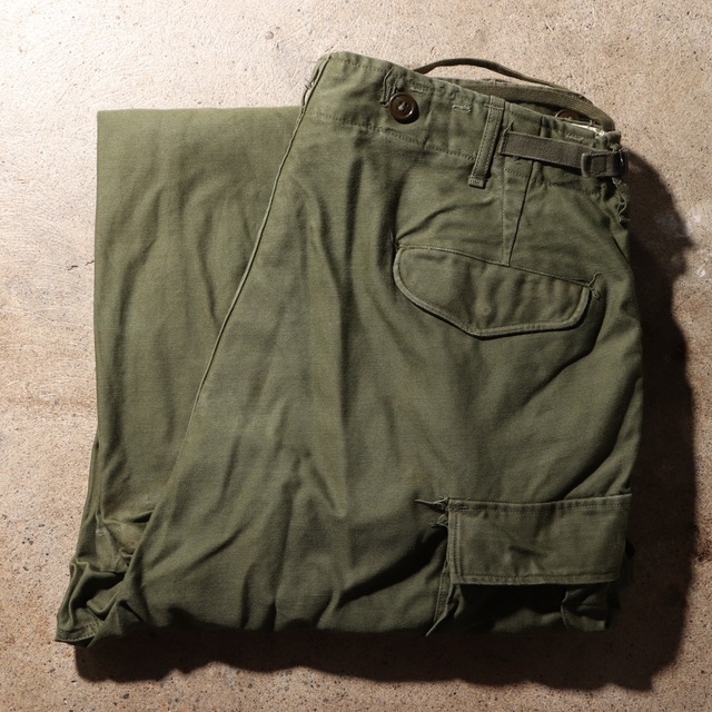 美品 M-65 M-S 74年 レーヨン混 カーゴパンツ 米軍実物 medium short 