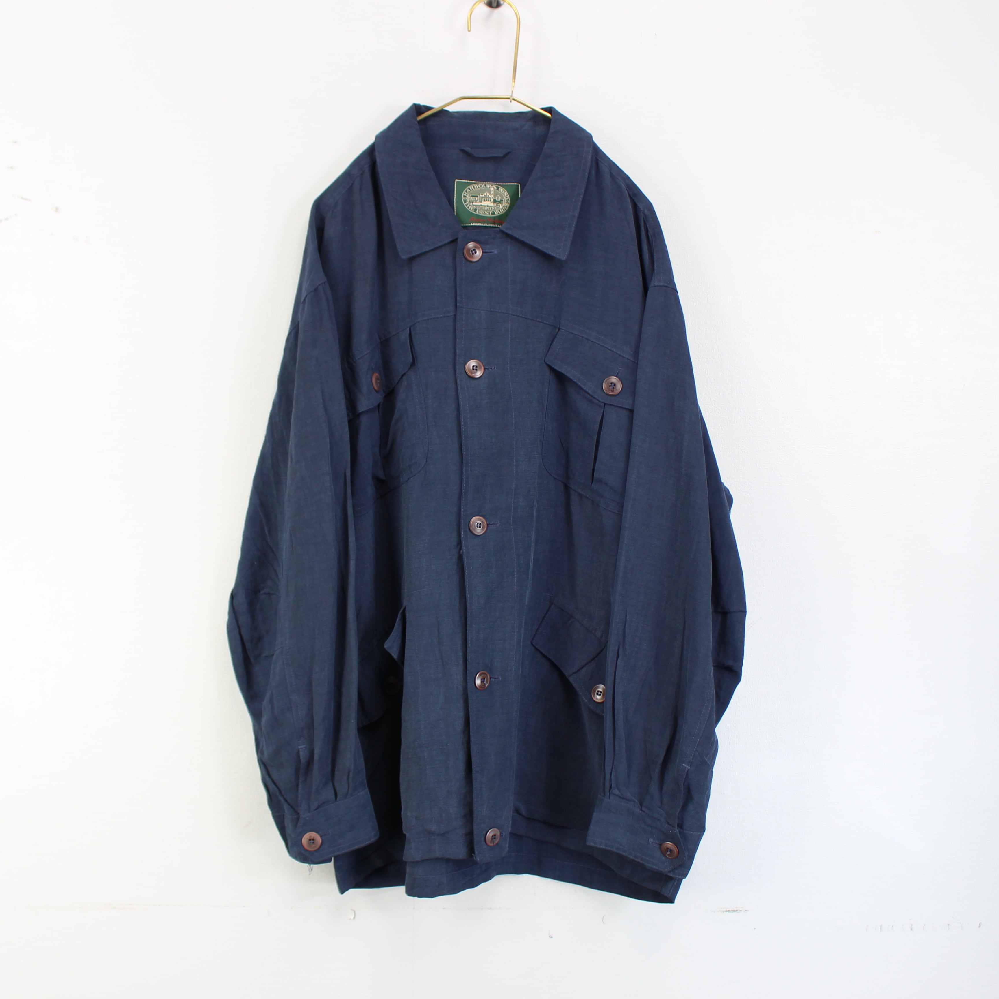 EU VINTAGE LINEN DESIGN SHIRT JACKET/ヨーロッパ古着リネンデザイン ...