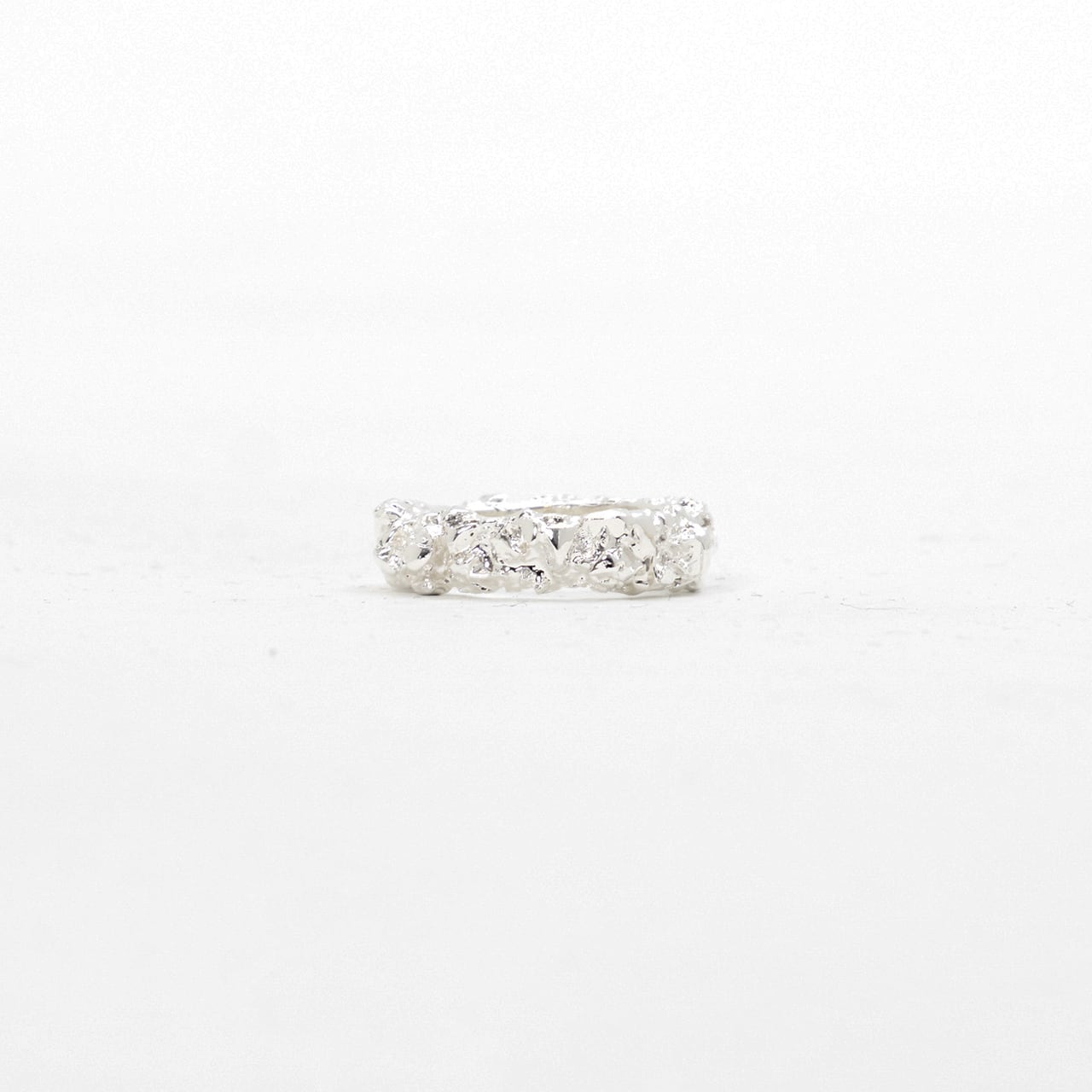 Silver Pebble Narrow Ring