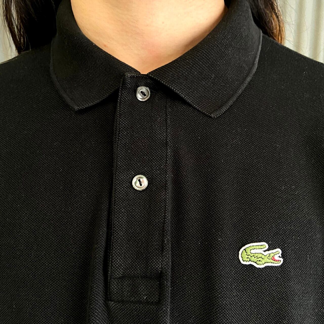 90年代 フランス製 LACOSTE フレンチラコステ 長袖ポロシャツ メンズM 