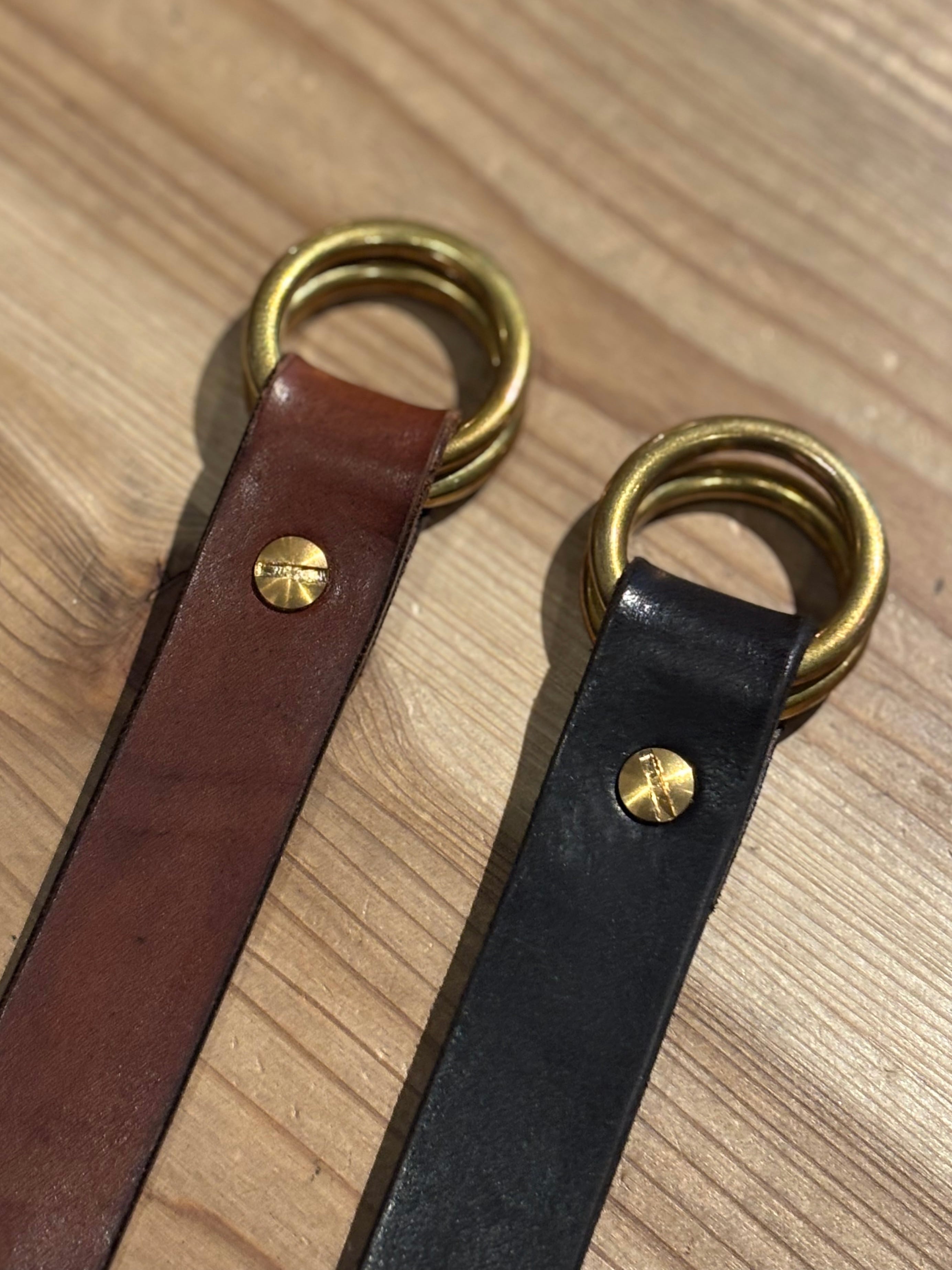 VASCO / LEATHER RING BELT - NARROW ヴァスコ レザー リングベルト